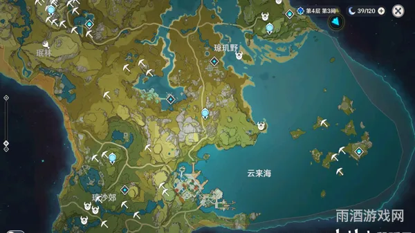 原神白铁矿分布图解(地神的精准位置图)