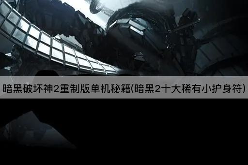 暗黑破坏神2重制版单机秘籍(暗黑2珍稀护身符盘点)