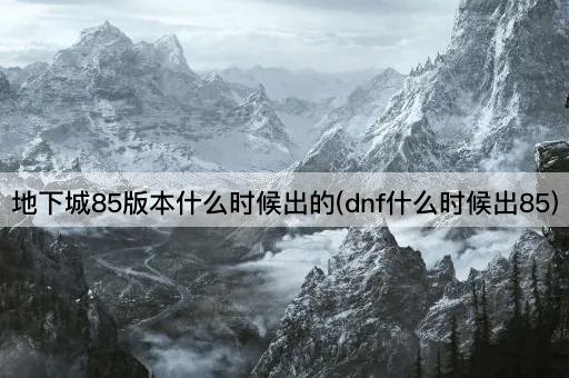 地下城85版本什么时候出的(dnf什么时候出85)